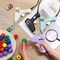 8 Pieces Mini Glue Gun for Class Project, Macaron Color Hot Melt Gun with 40 Glue Sticks, Low Temp Glue Gun with Burn Protection for Kids School DIY Arts Project Home Quick Repairs, 20 W